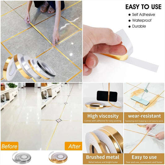 Tile Sticking Golden Decoration Tape