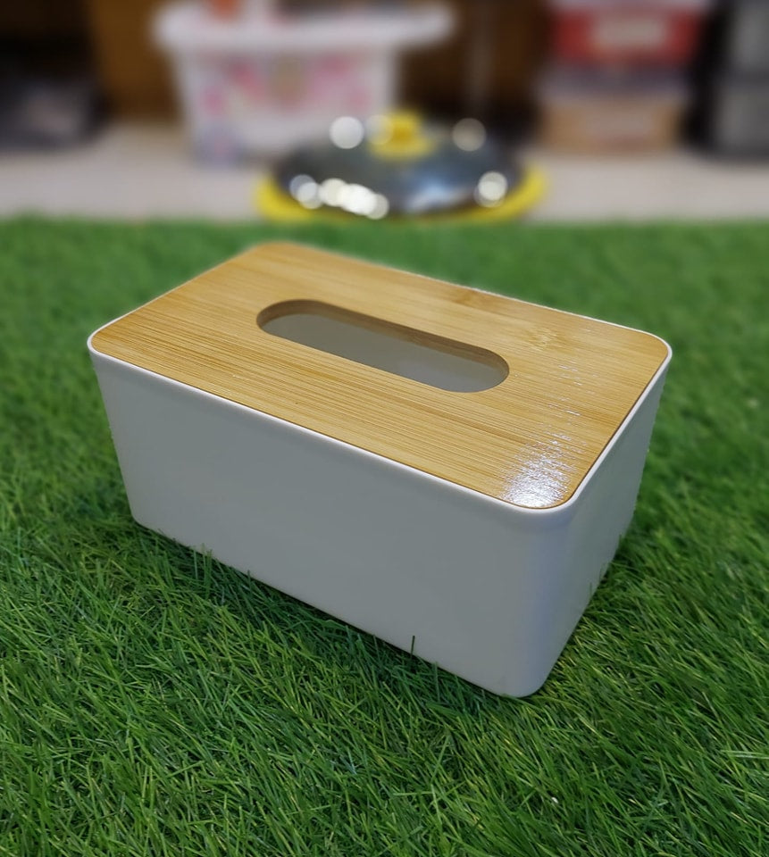 Tissue Box Wooden n Plastic