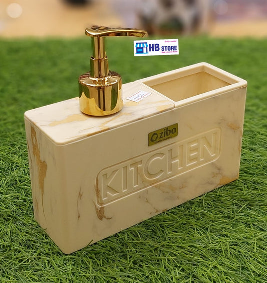 Oziba Marble-Look Kitchen Sink Caddy & Soap Dispenser