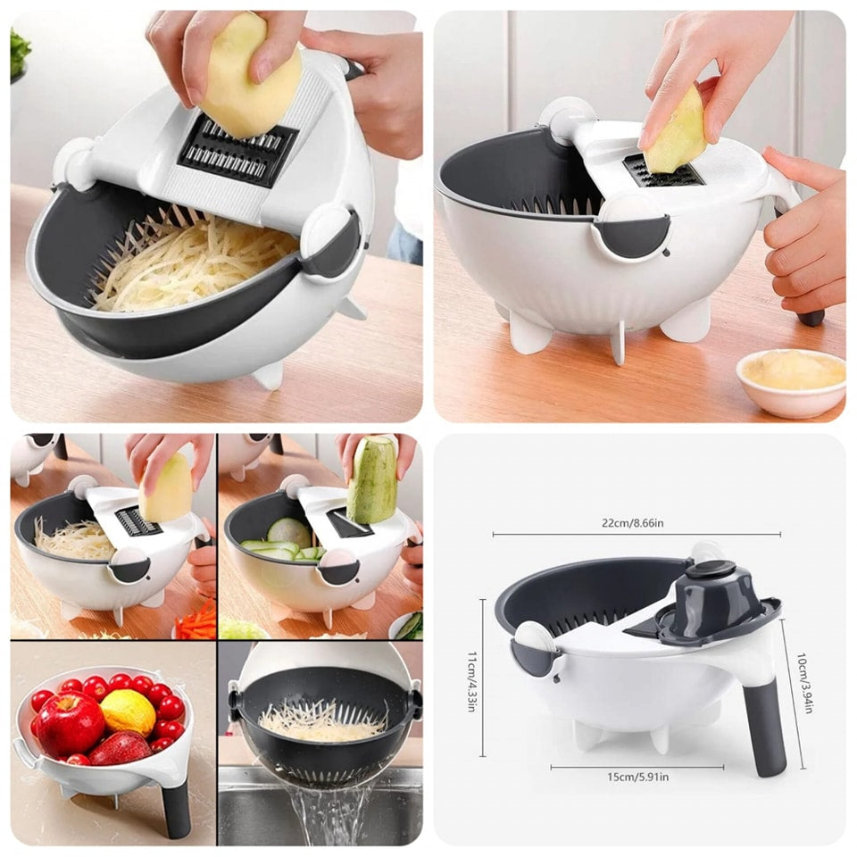 Multi Functional Vegetable Cutter With Drainer Bowl