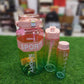 3Pcs Water Bottle With Straw