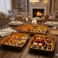 Gold Stainless Steel Rectangular Serving Tray