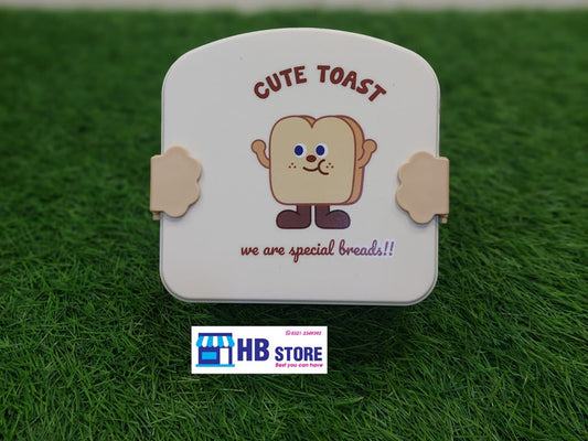 Cute Toast Kids Plastic Lunch Box