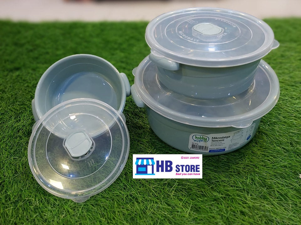 3Pcs Turkish Material Plastic Bowl Set