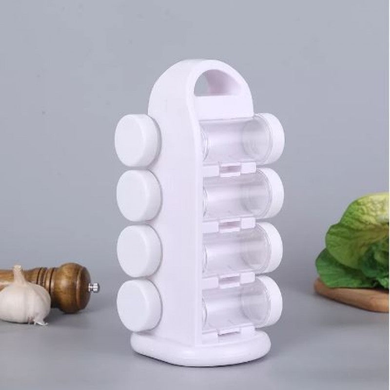 Revolving Spice Rack Organizer With Jars - 8pcs