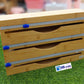 Bamboo Cling Film Cutting Box, Foil and Plastic Wrap Organizer with Cutter Dispenser, Kitchen Organization and Storage