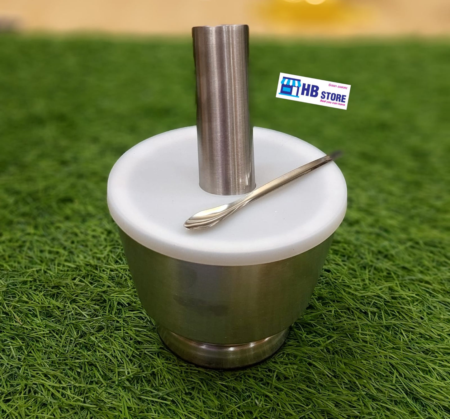 Premium Steel Hand Grinder with Anti-Spill Plastic Lid