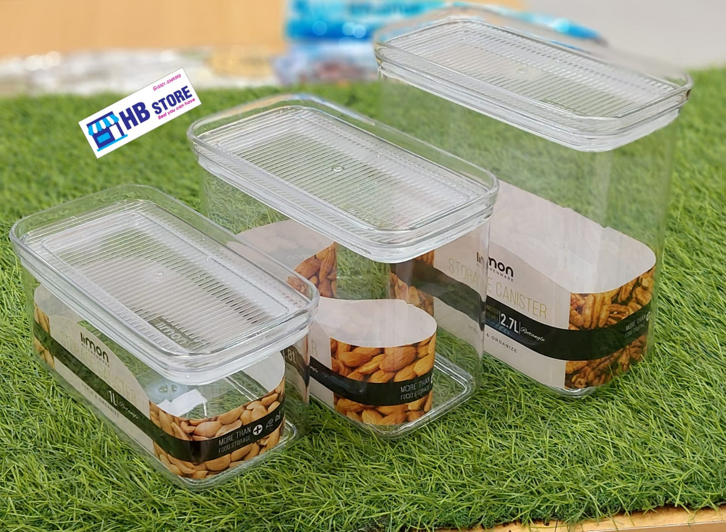 Limon Stackable Clear Storage Canisters