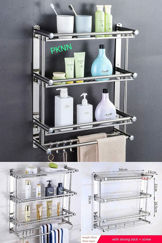 3 Shelf Stainless Steel Bathroom Organizer