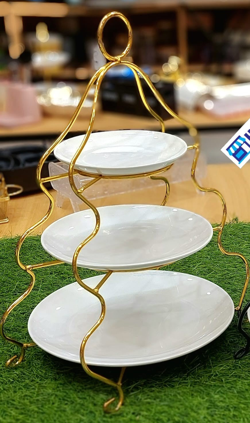 Elegant Tiered Ceramic Platter Stands