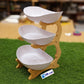 Modern Multi-Tier Serving Platters with Wooden Stand