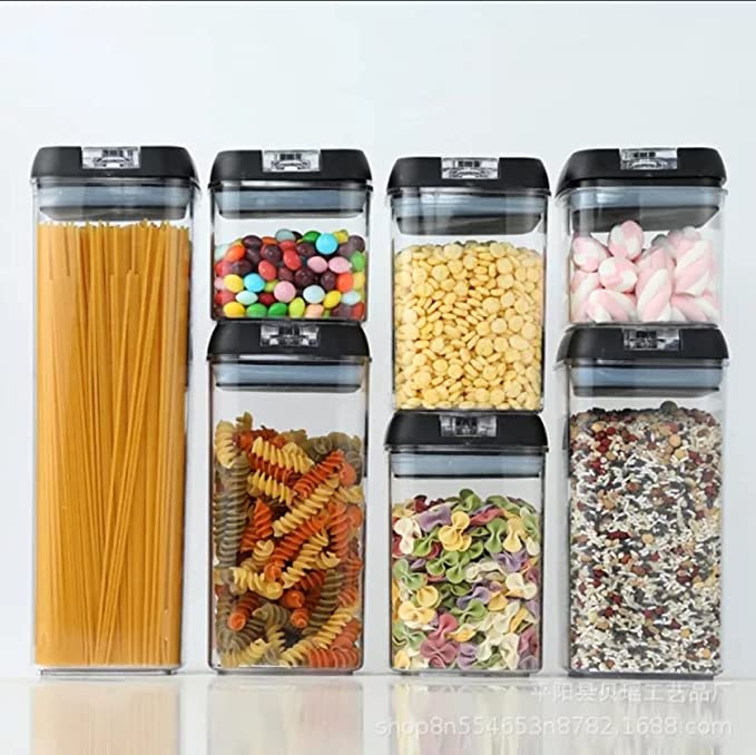 Airtight Lock Food Storage Jar Set - BPA Free 4pcs