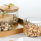 4Pcs Glass Jar Set With Tray