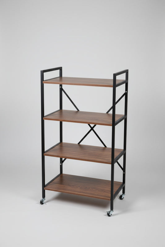 4-Tier Industrial Kitchen Utility Cart with Wheels