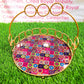 Golden Frame Basket Tray