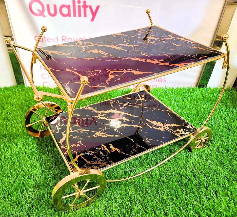 Golden Frame Serving Trolley