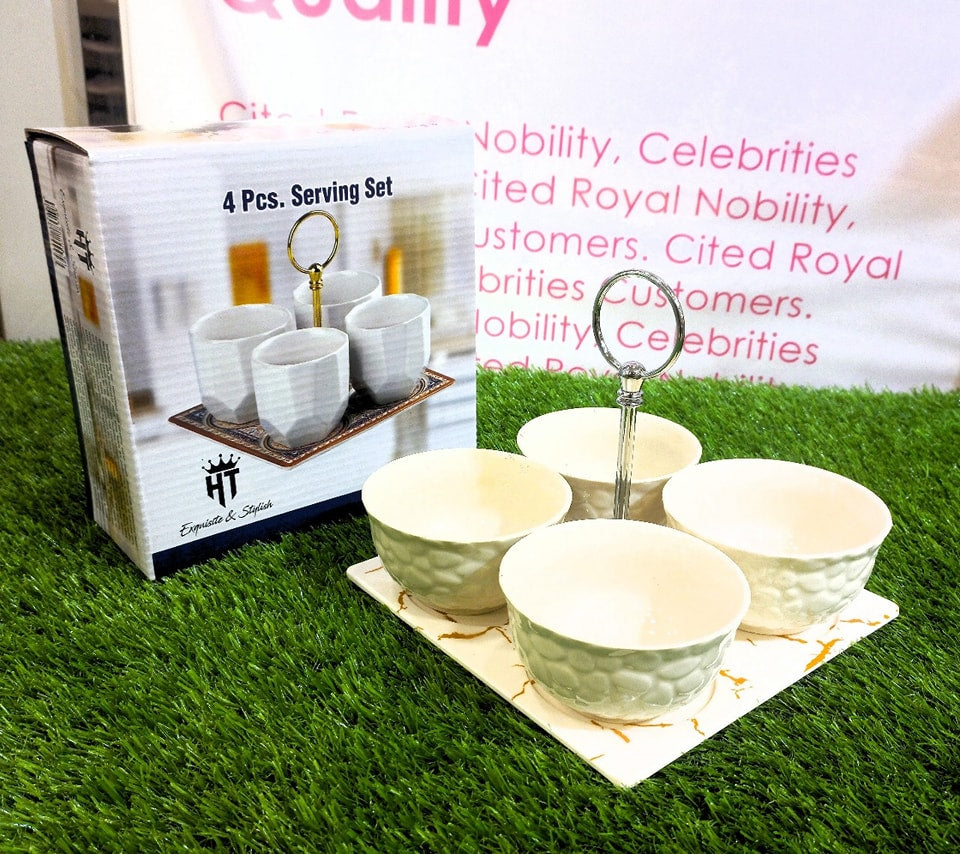 4Pcs Serving bowl With Tray