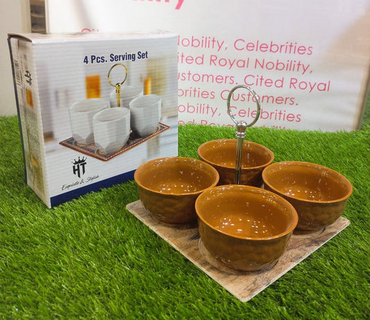 4Pcs Serving bowl With Tray