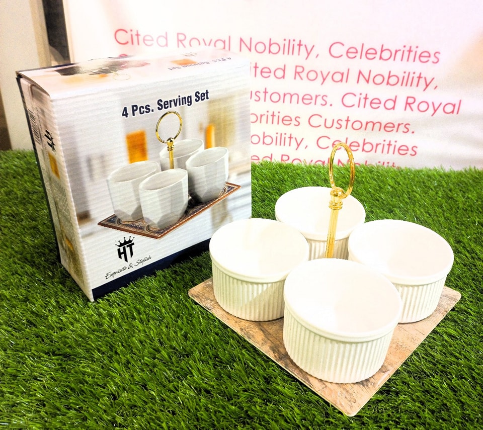 4Pcs Serving bowl With Tray