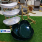 3 Tier Plastic Fruit Server With Wooden Stand