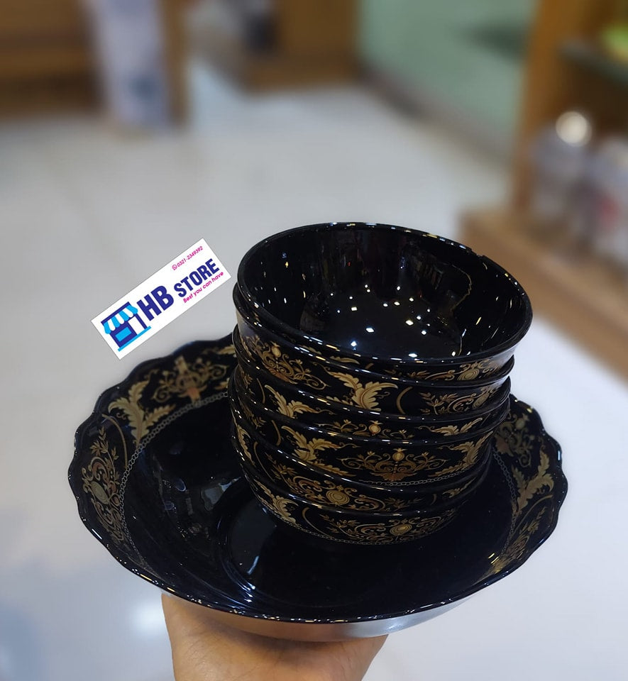 Black Marble Bowl Set