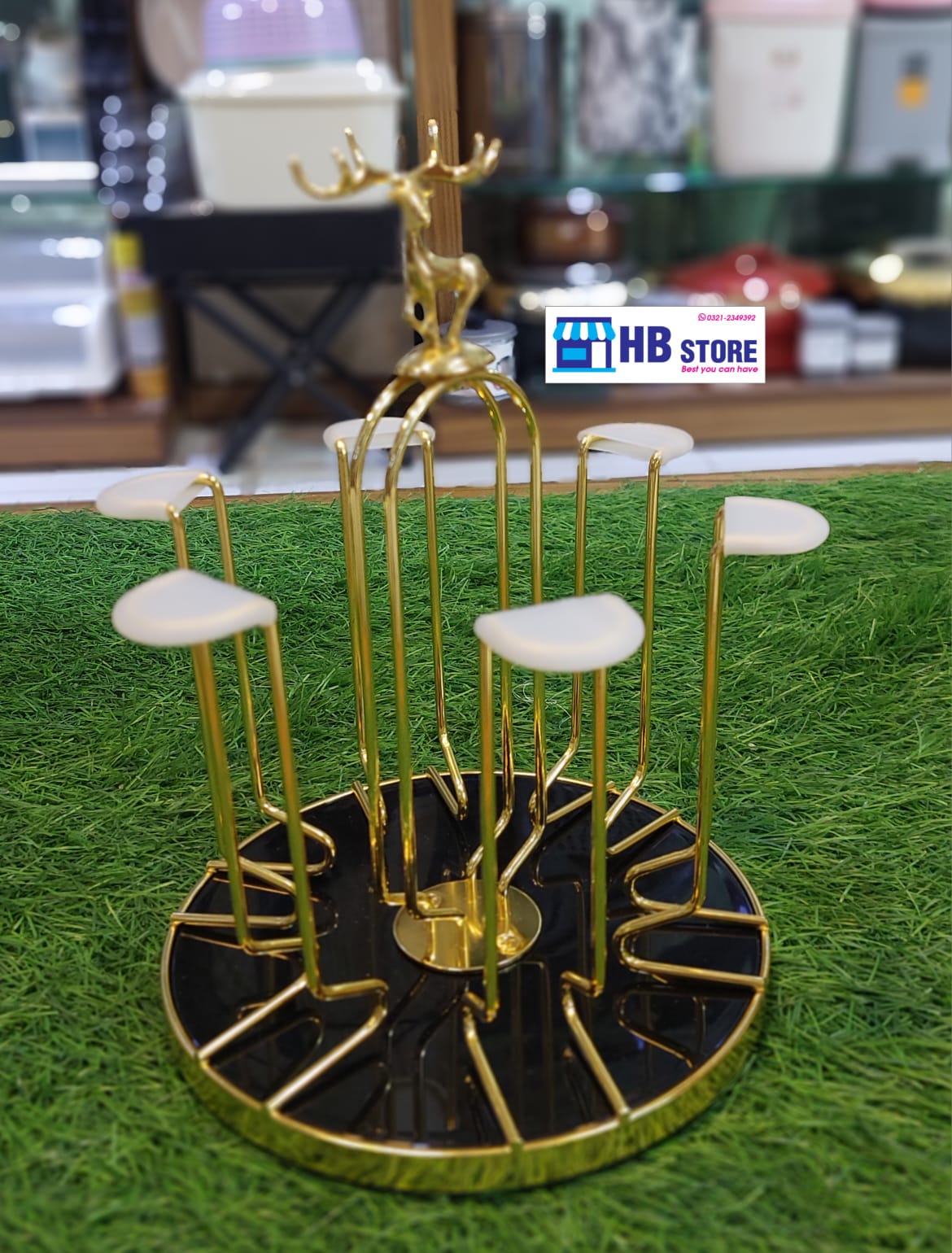 Rotate Golden Glass Holder