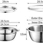 Stainless Steel Premium Quality 4Pcs Drainer Grater Bowl Lid Set