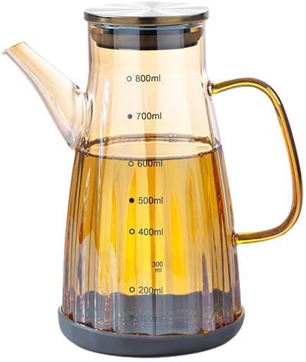 Glass Oil Bottle With Color Handle