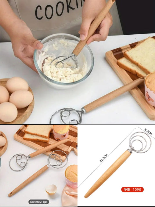 Large Whisker With Wooden Handle