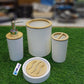 Plastic & Wooden Material 4Pcs Washroom Set