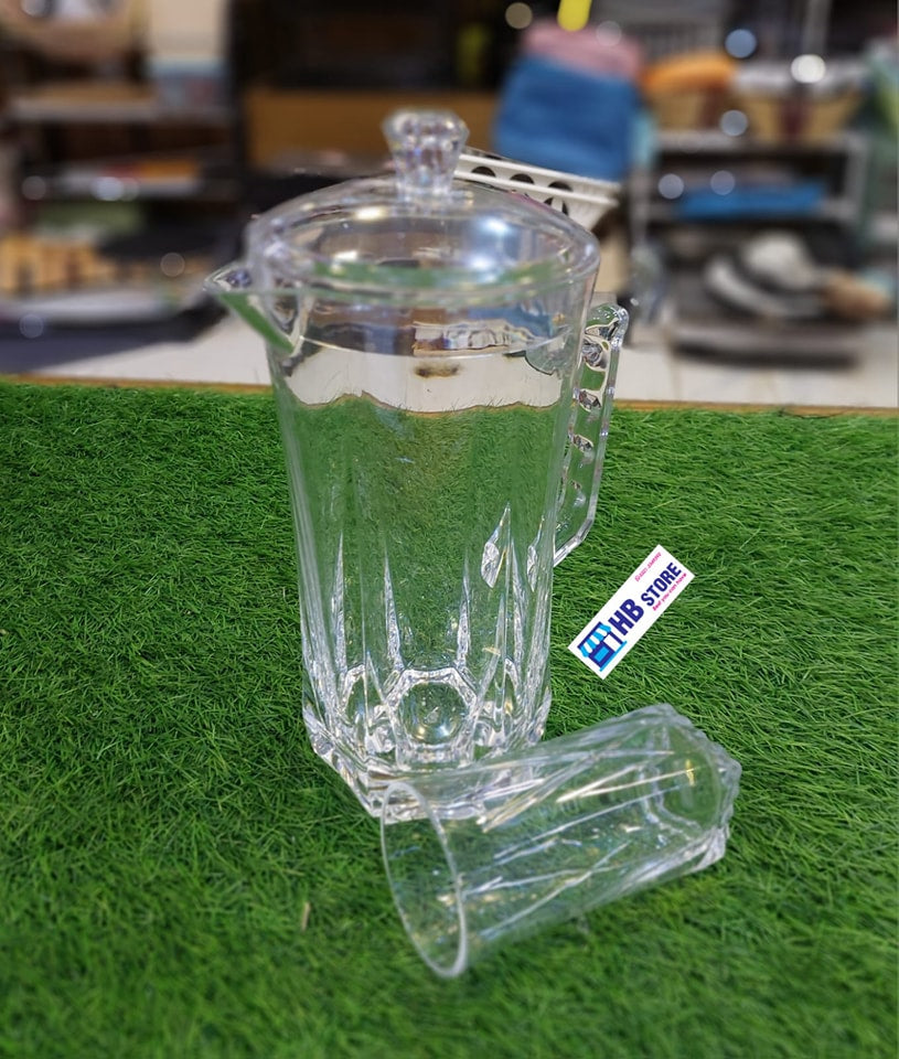 Acrylic Heavy Material Jug Glass Set