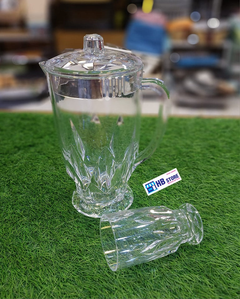 Acrylic Heavy Material Jug Glass Set