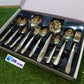 Golden Silver Complete 28Pcs Cutlery Set