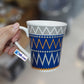 6Pcs Printed Ceramics Tea & Coffee Cup