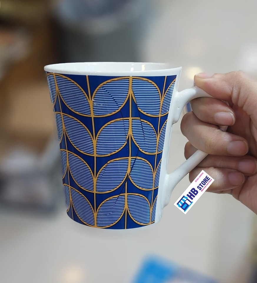 6Pcs Printed Ceramics Tea & Coffee Cup