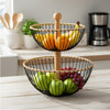 Premium 2-Tier Wire Fruit Basket