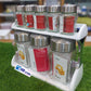 8pcs Ziba Glass Masala Rack With Stand
