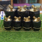 7Pcs Ceramic Black Gold Spice Rack