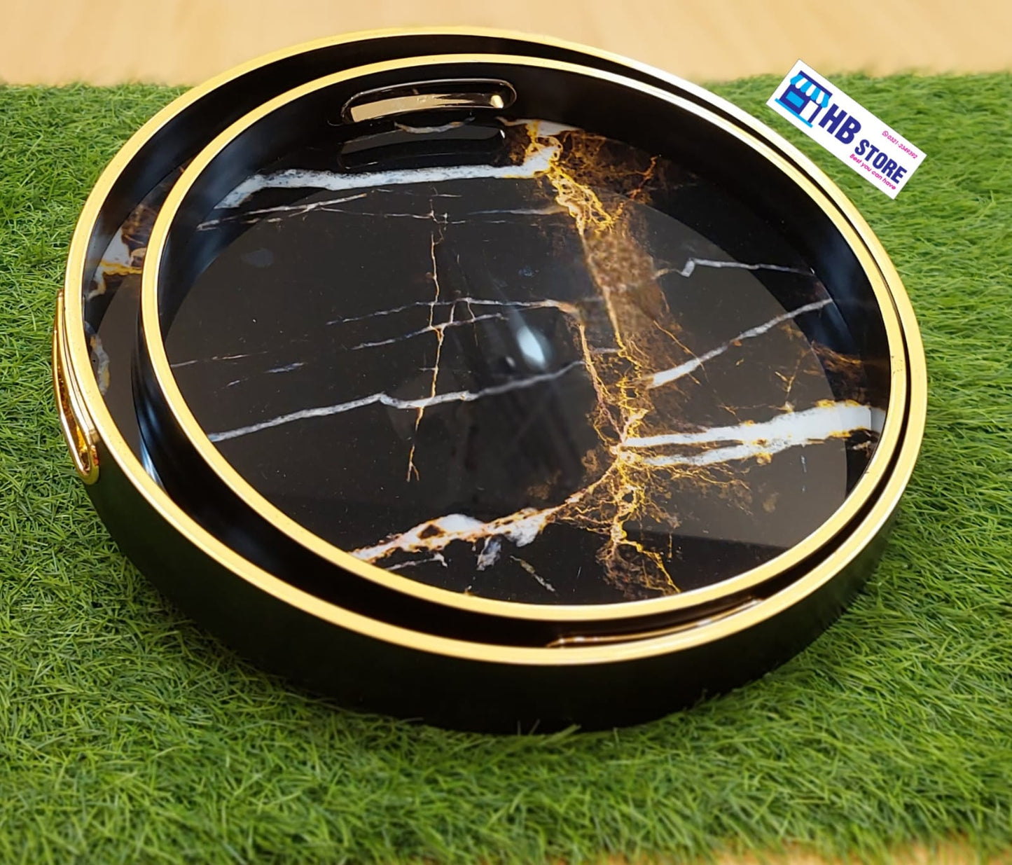 Stylish Oval Trays Set of 2 - Versatile Serving & Home Décor