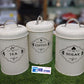 Tea Sugar Coffee Metal Jar Set