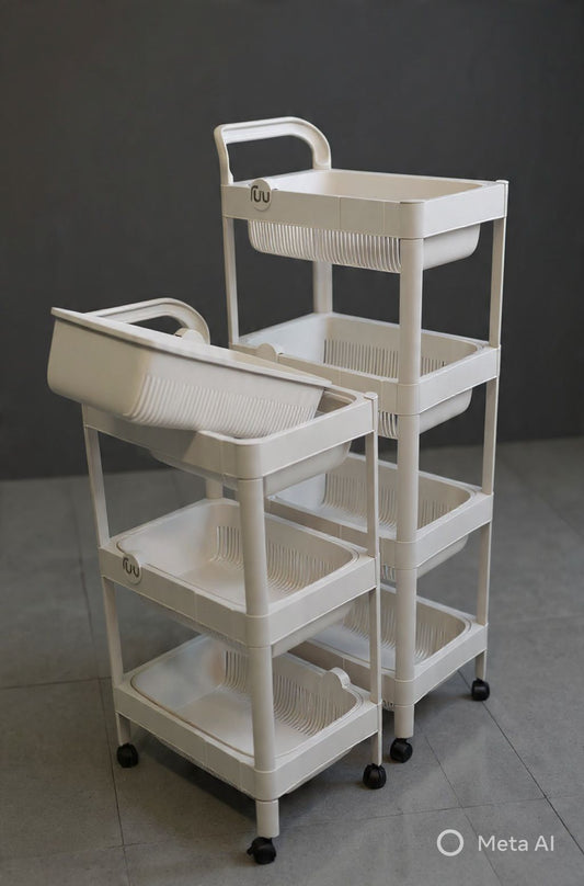 Modern Multi-Tier Rolling Utility Organizer – Versatile Storage Trolle