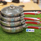 4-Piece Hybrid Nonstick Stainless Steel Fry Pan Set