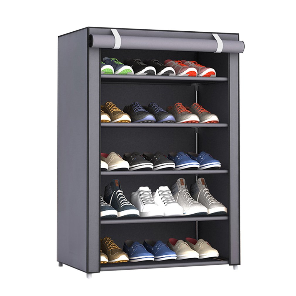 Shoes Rack with Zip Cover - 5 Layer