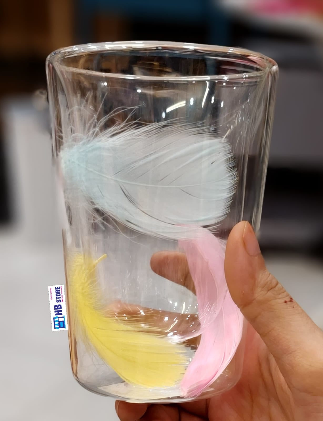 Double Wall Decorate Stylish Glass