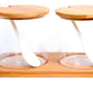 2Pcs Wooden & Glass Jar