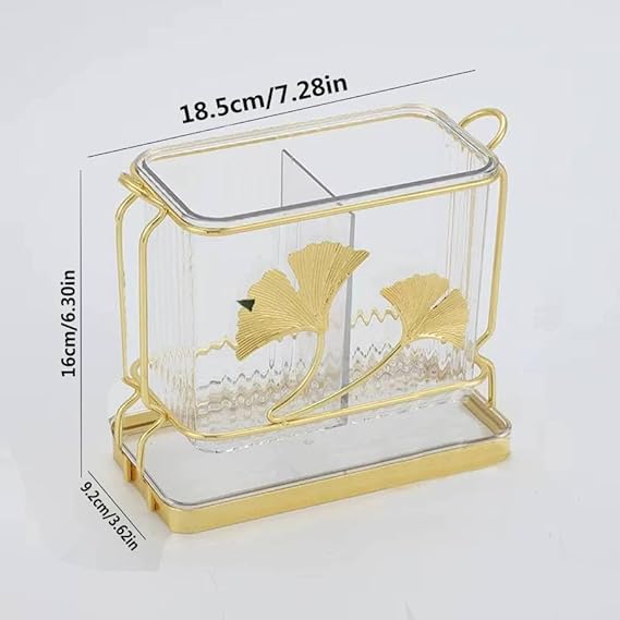 Acrylic Fancy 2 Portion Cutlery Holder
