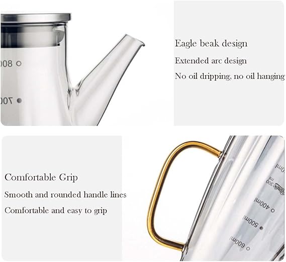 Glass Oil Bottle With Color Handle