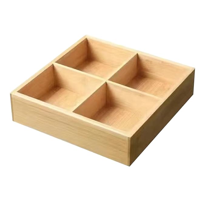 Wooden Material Partition Serving Tray