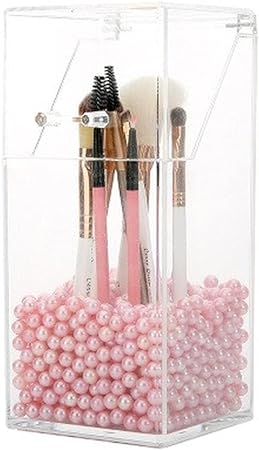 Acrylic Brush Holder With Pearl's inside