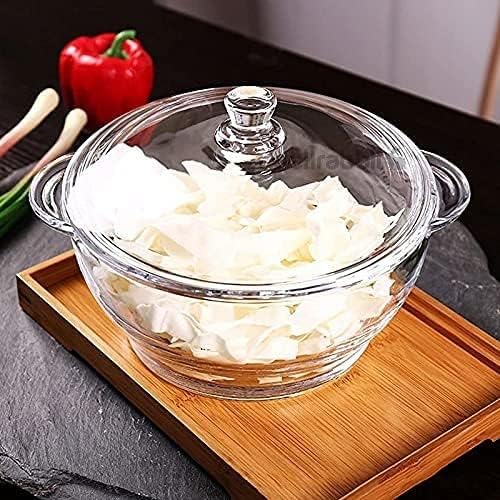 3Pcs Glass Serving Bowls With Lids